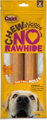 Chewalicious Chewy 'N Savory Rolls Chicken Flavor Dog Chews, 2 count