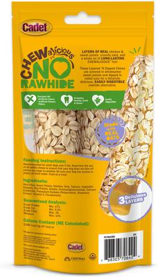 Chewalicious Layered 'N Dipped Natural Crunchy Sticks Oat Flavor Dog Chews, 2 count