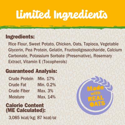 Chewalicious Layered 'N Dipped Natural Crunchy Sticks Oat Flavor Dog Chews, 2 count