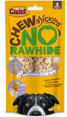Chewalicious Layered 'N Dipped Natural Crunchy Sticks Oat Flavor Dog Chews, 2 count
