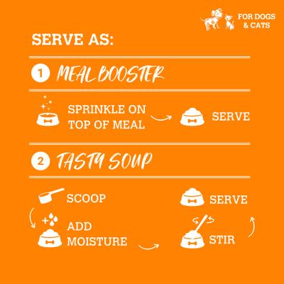 Lion'S Mane & Blueberry Organic Powder-Supplement Dog & Cat Food Topper, 140g bottle