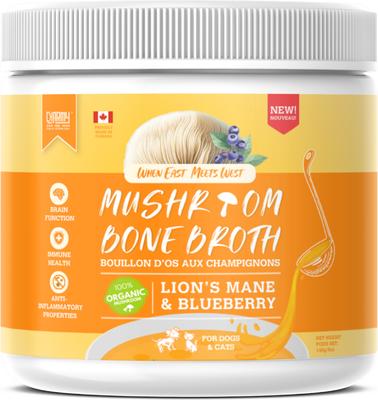 Lion'S Mane & Blueberry Organic Powder-Supplement Dog & Cat Food Topper, 140g bottle