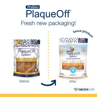 Bundle: ProDen PlaqueOff System Natural Bacon Flavored + Chicken & Pumpkin Flavored Dental Bone Dog Treats