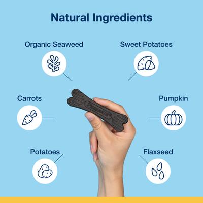 Golosinas dentales para perros PlaqueOff System Vegetable Fusion con sabor a hueso, 13 unidades