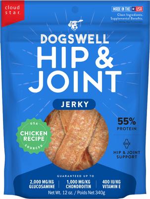 Hip & Joint Jerky Duck Recipe Grain-Free Dog Treats, 10-oz bag