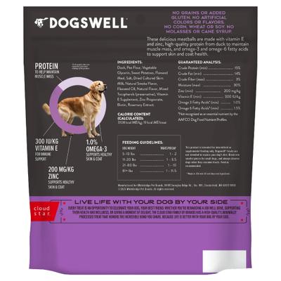 Skin & Coat Meatballs Duck Recipe Grain-Free Dog Treats, 14-oz bag