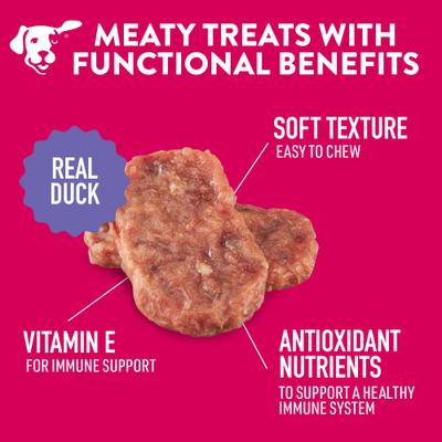 Immune System Mini Jerky Duck Recipe Grain-Free Dog Treats, 4-oz bag