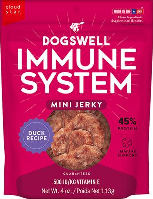 Immune System Mini Jerky Duck Recipe Grain-Free Dog Treats, 4-oz bag