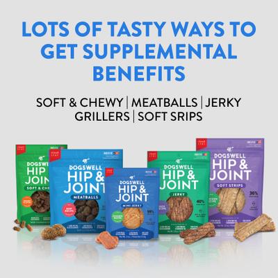 Hip & Joint Mini Jerky Chicken Recipe Grain-Free Dog Treats, 4-oz bag