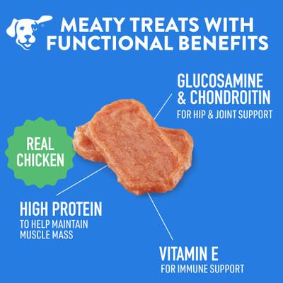 Hip & Joint Mini Jerky Chicken Recipe Grain-Free Dog Treats, 4-oz bag