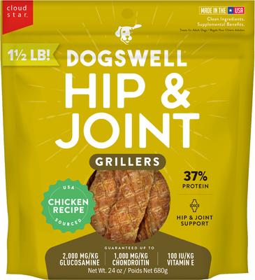Hip & Joint Grillers Chicken Recipe Grain-Free Dog Treats, 24-oz bag