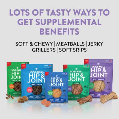 Hip & Joint Soft Strips Chicken Recipe Grain-Free Dog Treats, 20-oz bag