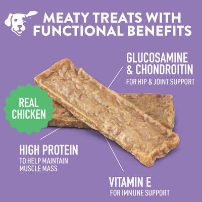 Hip & Joint Soft Strips Chicken Recipe Grain-Free Dog Treats, 20-oz bag