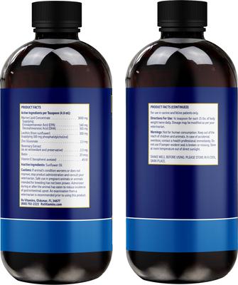 Ultra EFA Liquid Skin & Coat Supplement for Cats & Dogs, 16-fl oz bottle