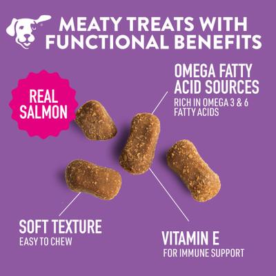 Skin & Coat Salmon Flavor Grain-Free Soft & Chewy Dog Treats, 14-oz bag