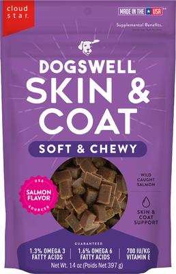 Skin & Coat Salmon Flavor Grain-Free Soft & Chewy Dog Treats, 14-oz bag