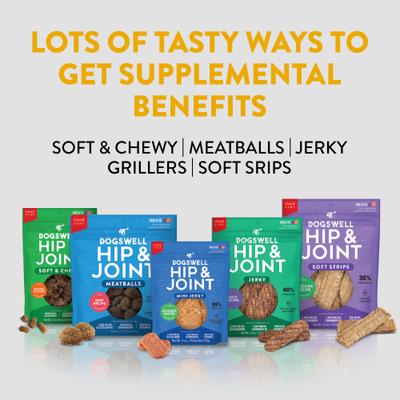 Hip & Joint Jerky Duck Recipe Grain-Free Dog Treats, 10-oz bag