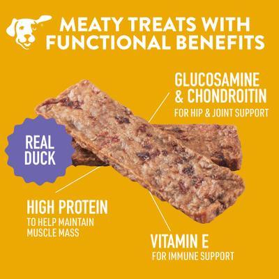 Hip & Joint Jerky Duck Recipe Grain-Free Dog Treats, 10-oz bag