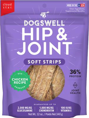 Hip & Joint Soft Strips Chicken Recipe Grain-Free Dog Treats, 20-oz bag
