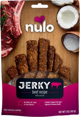 Premium Jerky Strips Dog Treats, Grain-Free High Protein Jerky Strips made with BC30 Probiotic to Support Digestive & Immune Health Dog Treats, 5-oz bag