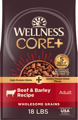 CORE+ Beef & Barley Grained Natural Adult Dry Dog Food, 18-lb bag