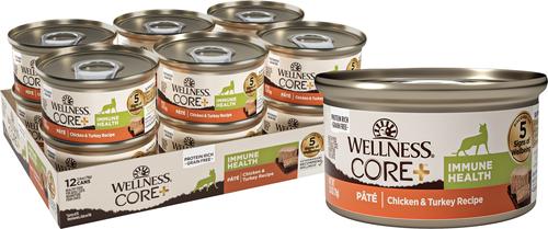 CORE+ Healthy Weight Chicken & Tuna Natural Grain-Free Pate Wet Cat Food, 2.8-oz can, case of 12