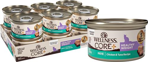 CORE+ Immune Health Tuna & Salmon Natural Grain-Free Pate Wet Cat Food, 2.8-oz can, case of 12