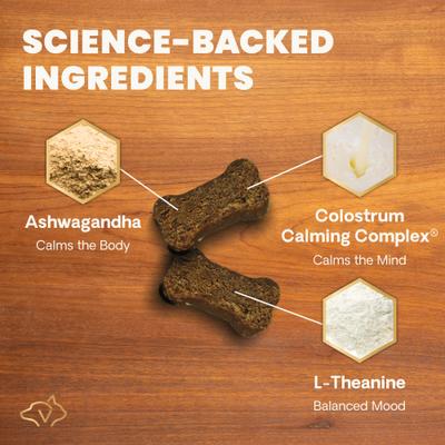 Composure Long Lasting Calm & Confident Clinically Tested Chicken Flavored Chews Calming Supplement for Dogs, 90 Chews