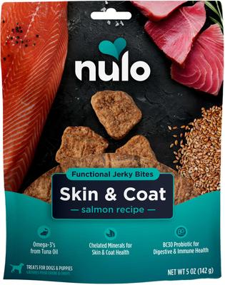 Functional Skin & Coat Salmon Jerky Dog Treats, 5-oz pouch