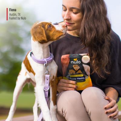 Premios funcionales para cachorros de pollo y salmón en bolsa de 5 oz