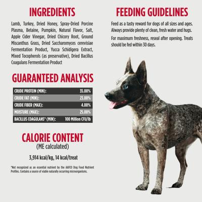 Premios para perros de carne seca de cordero y pavo Functional Gut Health, bolsa de 5 oz