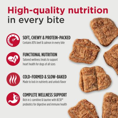 Functional Healthy Heart Beef & Salmon Jerky Dog Treats, 5-oz pouch
