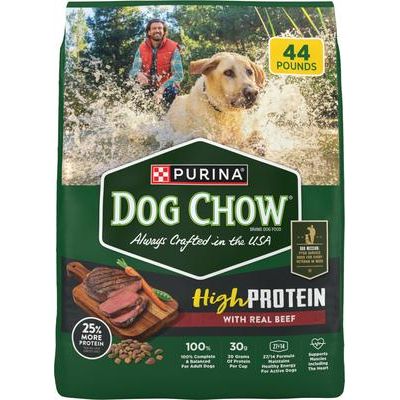 Alimento seco para perros con receta de carne real de res alta en proteínas, bolsa de 44 lb
