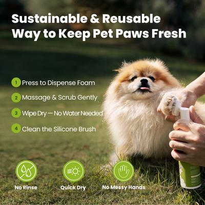Dog & Cat Paw Cleansing Foam, 5-fl oz bottle