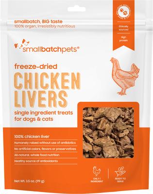 Freeze-Dried Lamb Livers Dog Treat, 4-oz bag