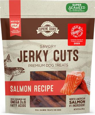 Savory Jerky Cuts Salmon Recipe Jerky Dog Treats, 10-oz bag