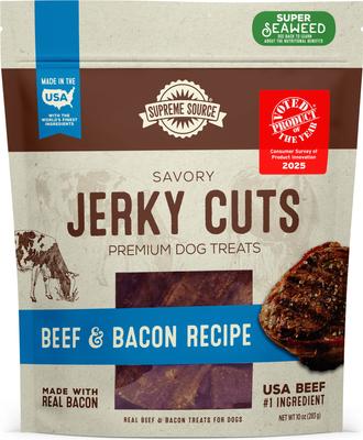 Savory Jerky Cuts Beef & Bacon Recipe Jerky Dog Treats, 10-oz bag