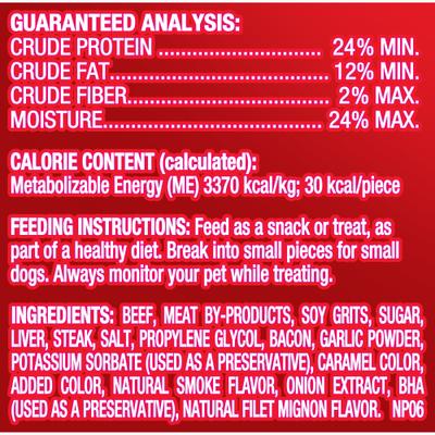 Filet Mignon & Bacon Flavors Dog Treats, 5.6-oz bag