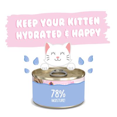 Kitten Chicken Breast Formula in a Hydrating Puree Wet Cat Food, 3-oz can, case of 12