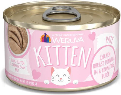 Kitten Chicken Breast Formula in a Hydrating Puree Wet Cat Food, 3-oz can, case of 12