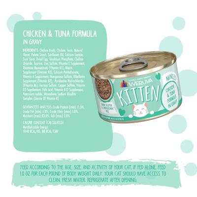 Kitten Chicken & Tuna Formula in Gravy Wet Cat Food, 3-oz can, case of 12