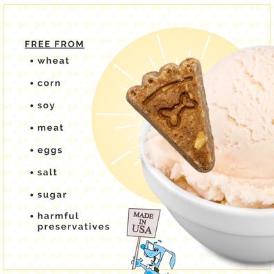 Pup-PIE & Ice Cream Slices Apple Cheddar with Maple & Vanilla Dog Treats, 5-oz pouch