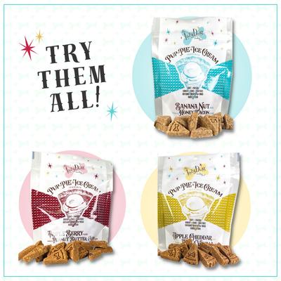 Pup-PIE & Ice Cream Slices Banana Nut with Honey & Bacon Dog Treats, 5-oz pouch