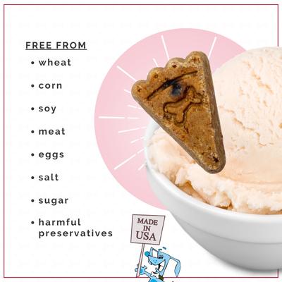 Pup-PIE & Ice Cream Slices Triple Berry with Peanut Butter Dog Treats, 5-oz pouch