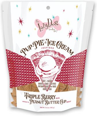 Pup-PIE & Ice Cream Slices Triple Berry with Peanut Butter Dog Treats, 5-oz pouch