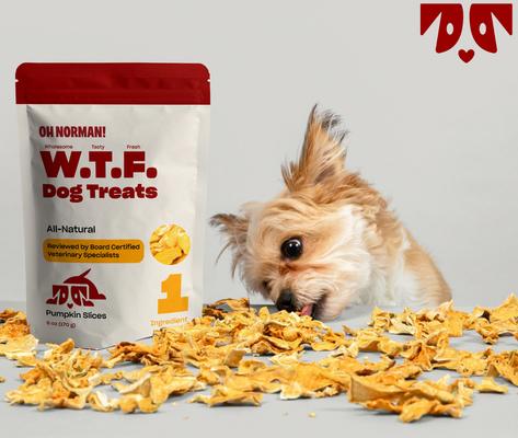 WTF Pumpkin Slices Dog Treats, 6-oz box