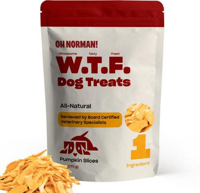 WTF Pumpkin Slices Dog Treats, 6-oz box