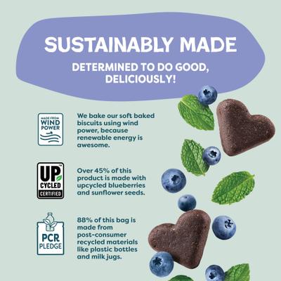 Blueberry & Mint Soft Baked Dog Treats, 6-oz bag