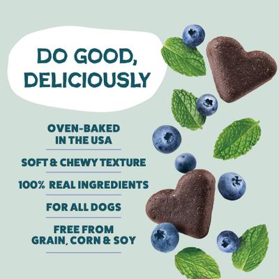Blueberry & Mint Soft Baked Dog Treats, 6-oz bag