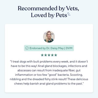 Suplemento para la glándula anal con sabor a mantequilla de maní para perros, 30 unidades